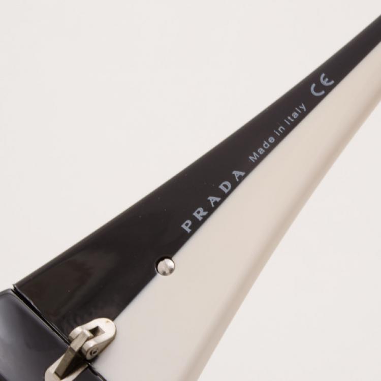 Pre Owned Prada Black and White Two Tone Sunglasses