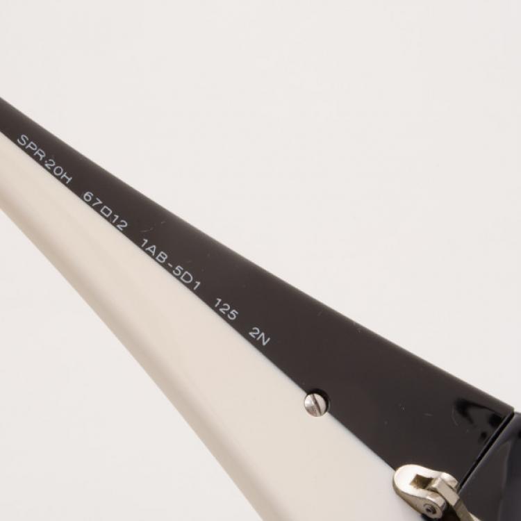 Pre Owned Prada Black and White Two Tone Sunglasses