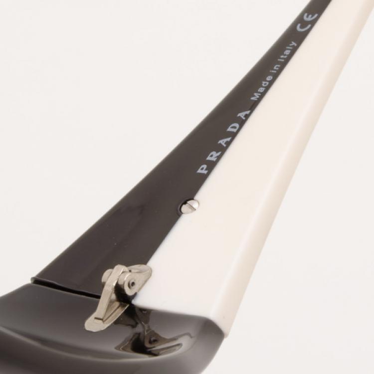 Pre Owned Prada Black and White Two Tone Sunglasses