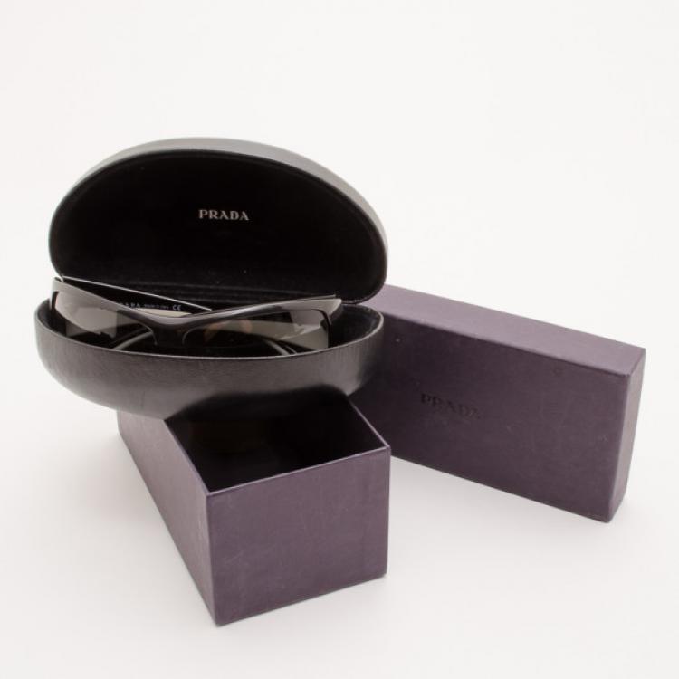 Pre Owned Prada Black and White Two Tone Sunglasses
