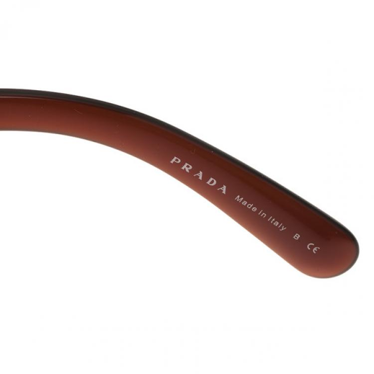 Pre Owned Prada Purple Round Baroque Sunglasses