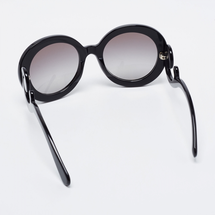 مملوكة مسبقًا Prada Black Gradient SPR27N Minimal Baroque Sunglasses