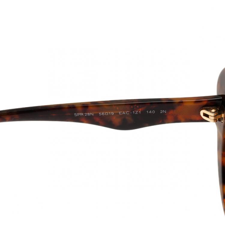 Pre Owned Prada Tortoise Frame Minimal Baroque Butterfly Sunglasses
