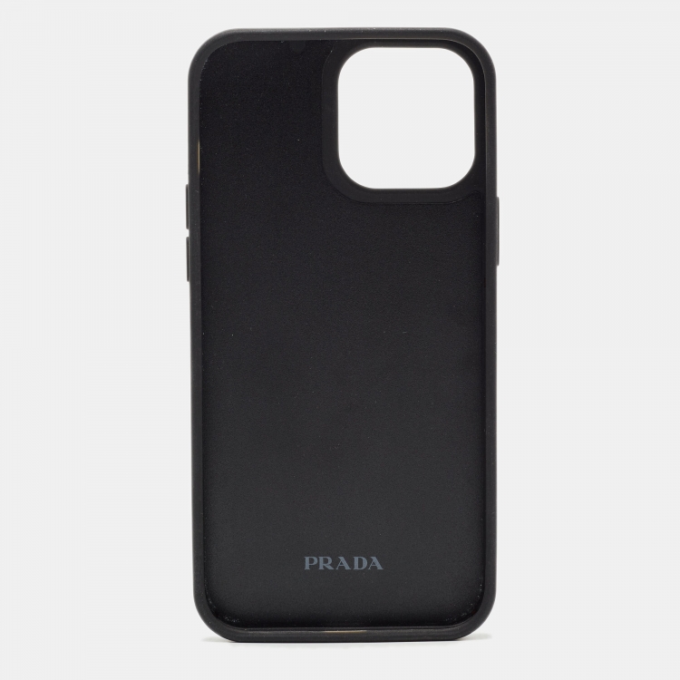 Prada Orange/Black Saffiano Leather Iphone 13 Pro Max Case Prada | TLC