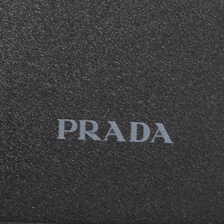 Pre Owned Prada Orange/Black Saffiano Leather Iphone 13 Pro Max Case