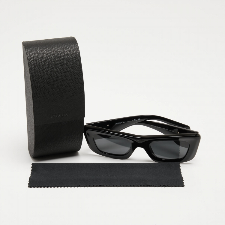 Pre Owned Prada Black SPR13Z Symbole Sunglasses