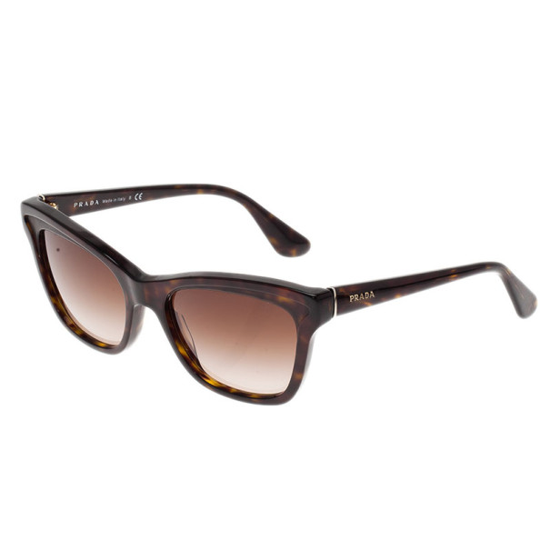 Pre Owned Prada Brown SPR 16P Wayfarer Sunglasses