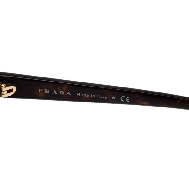 Pre Owned Prada Brown SPR 16P Wayfarer Sunglasses