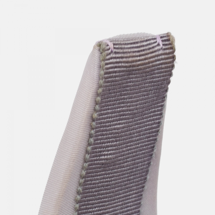 Pre Owned Prada Light Purple Metal Triangle Applique Nylon Headband