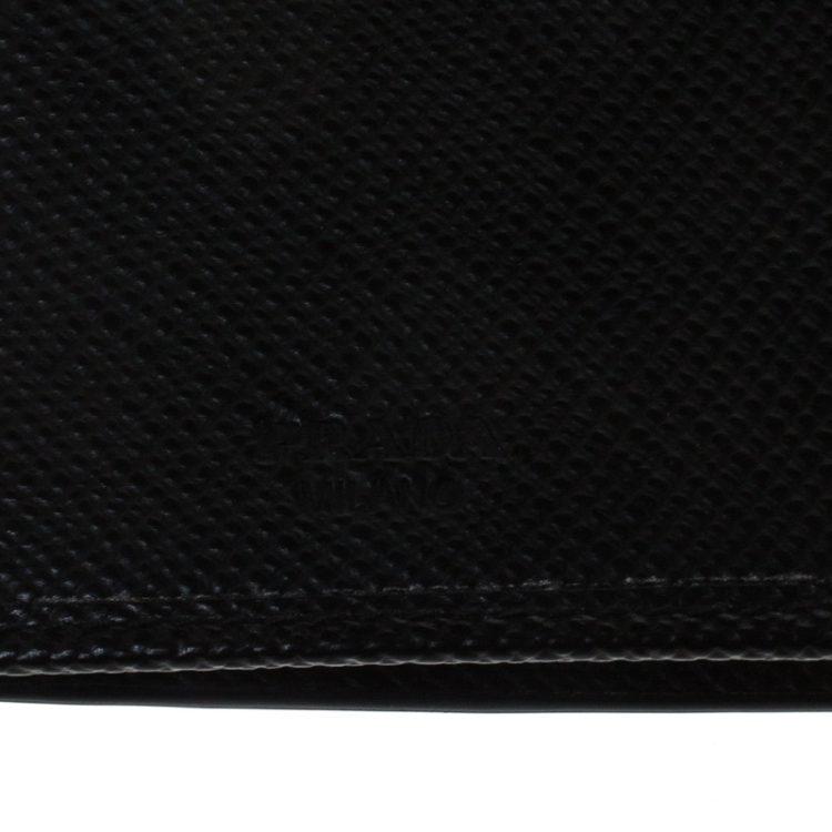 Pre Owned Prada Blue Saffiano Leather Bifold Long Wallet