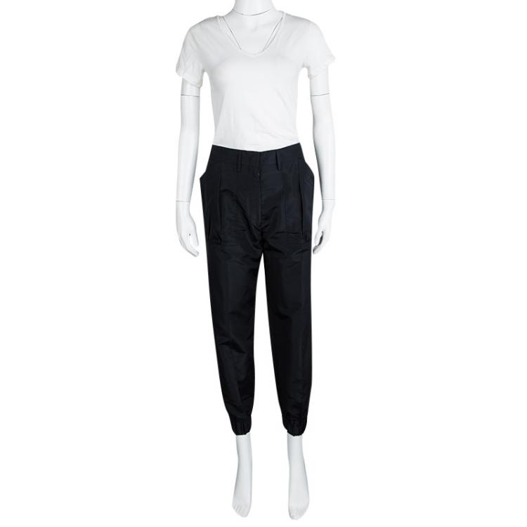 Pre Owned Prada Navy Blue Jersey Jogger Pants S