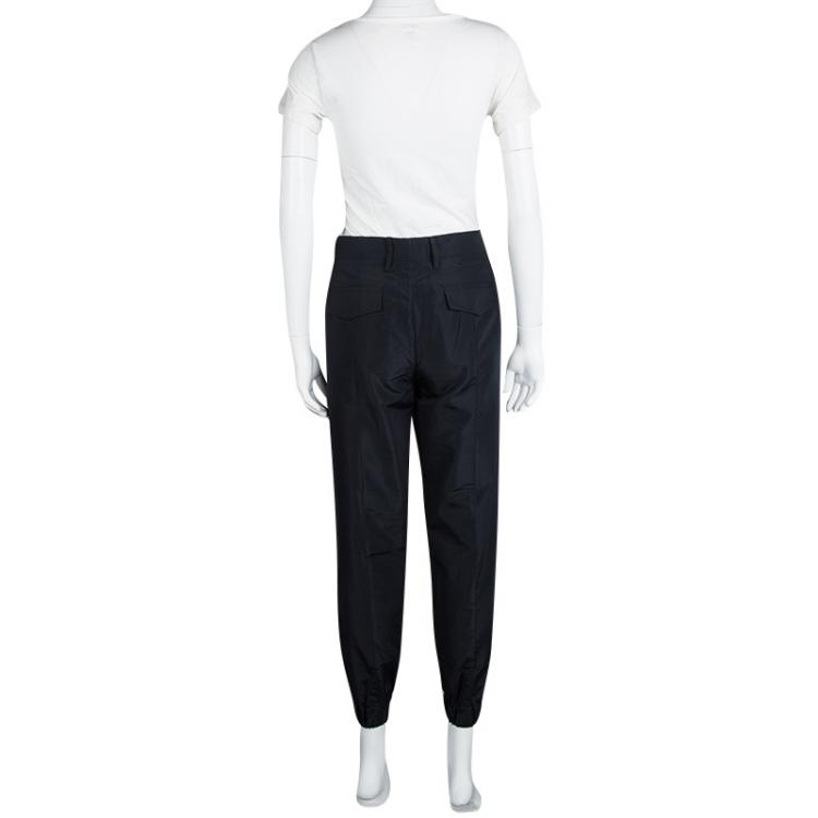 Pre Owned Prada Navy Blue Jersey Jogger Pants S