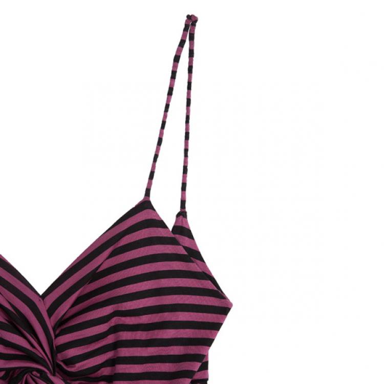 مملوكة مسبقًا Prada Striped Strapless Dress M