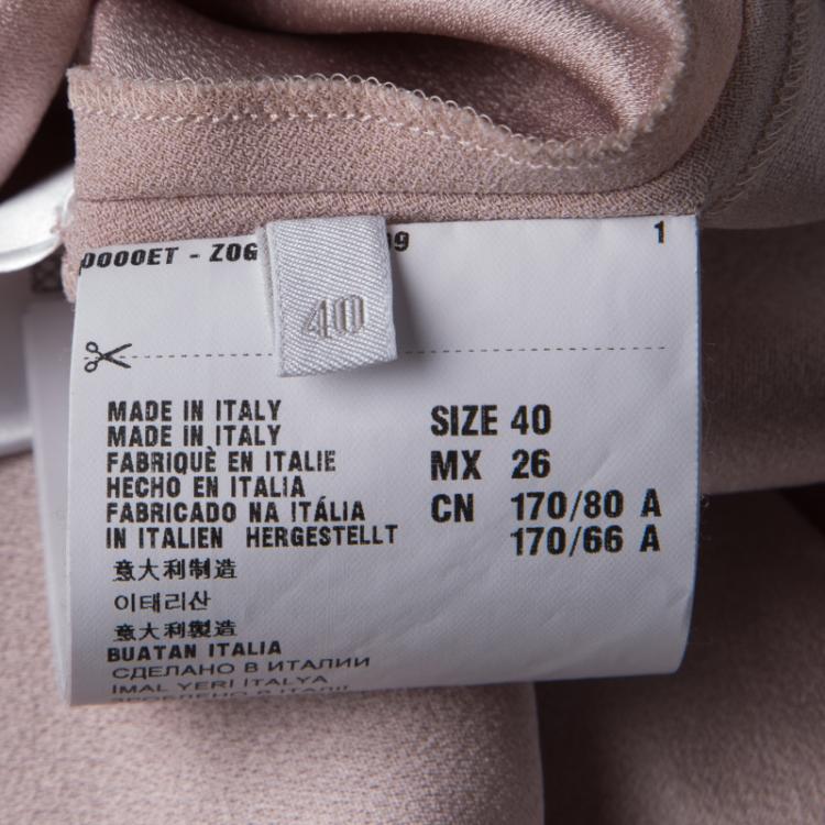 Pre Owned Prada Pale Pink Crystal Strap Cutout Back Maxi Dress S