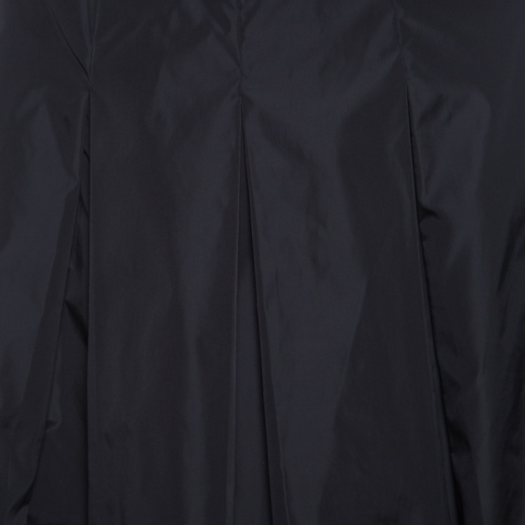 Pre Owned Prada Black Pleated A Line Skirt M