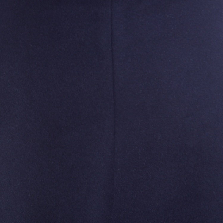Pre Owned Prada Navy Blue Angora Wool A-Line Skirt S