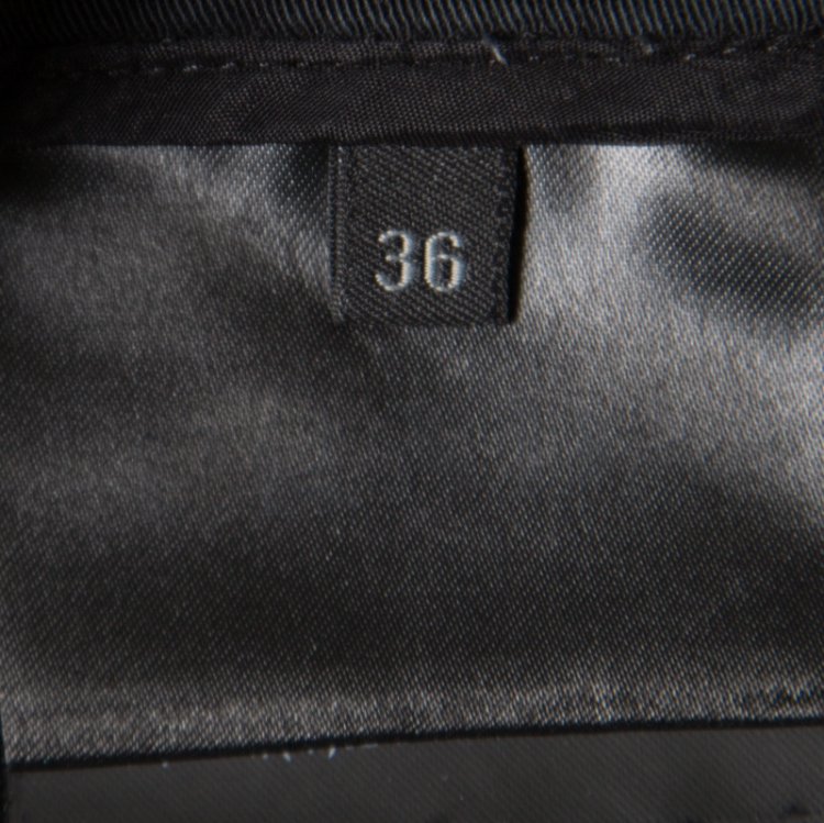 مملوكة مسبقًا Prada Black Cotton Tailored Pants S
