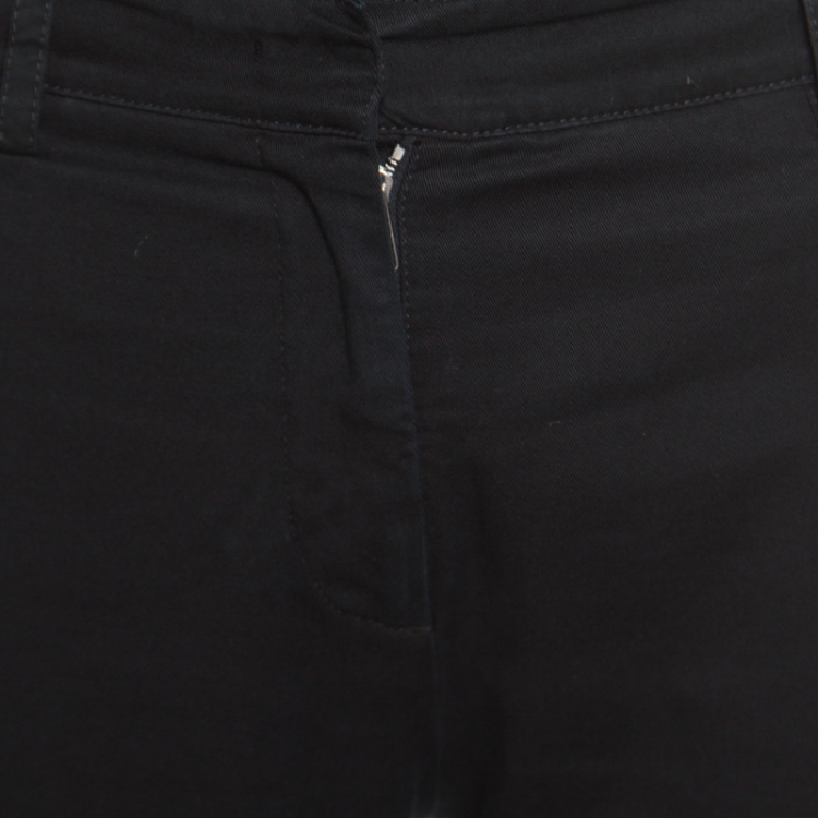 مملوكة مسبقًا Prada Black Cotton Tailored Pants S