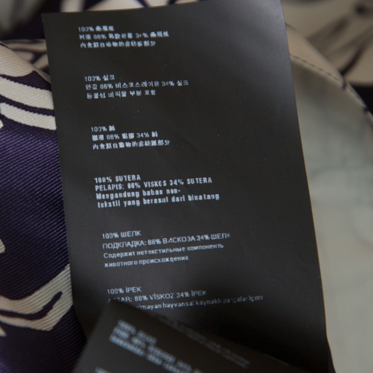 Pre Owned Prada Navy Blue Tropical Floral Printed Silk Button Front Pyjama Shirt XL