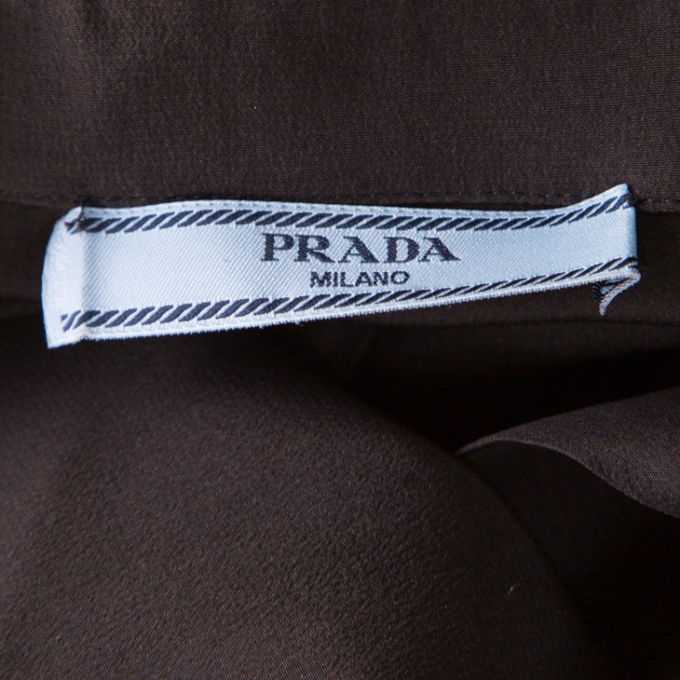 Pre Owned Prada Multicolor Floral Printed Silk Long Sleeve Shirt M