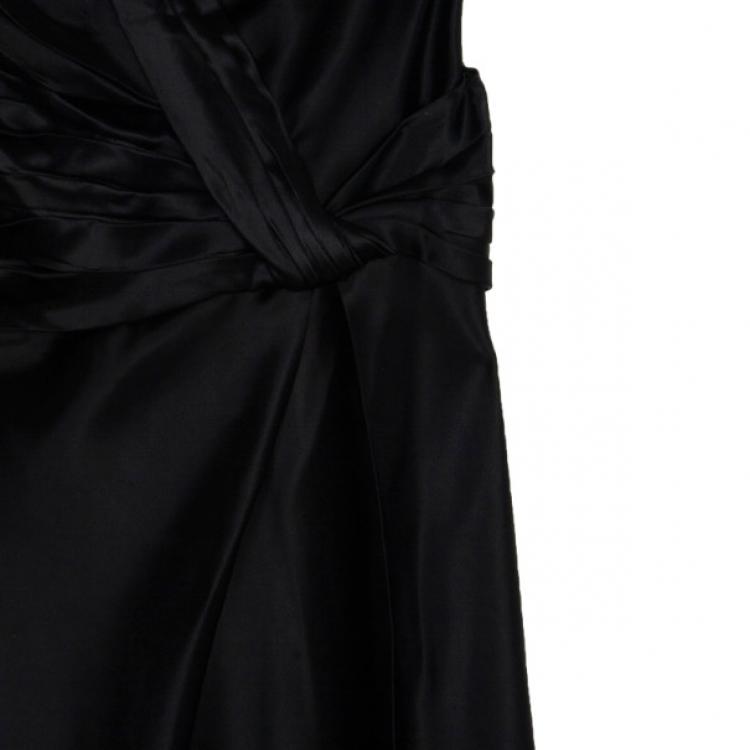 Pre Owned Prada Silk Pleated Dress L