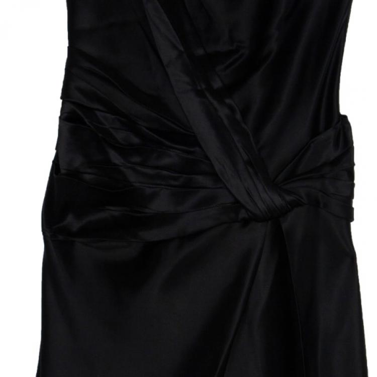 Pre Owned Prada Silk Pleated Dress L
