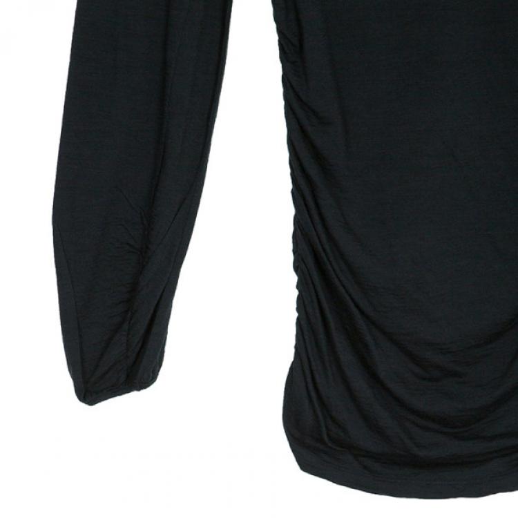 Pre Owned Prada Black Long Sleeve Top XS