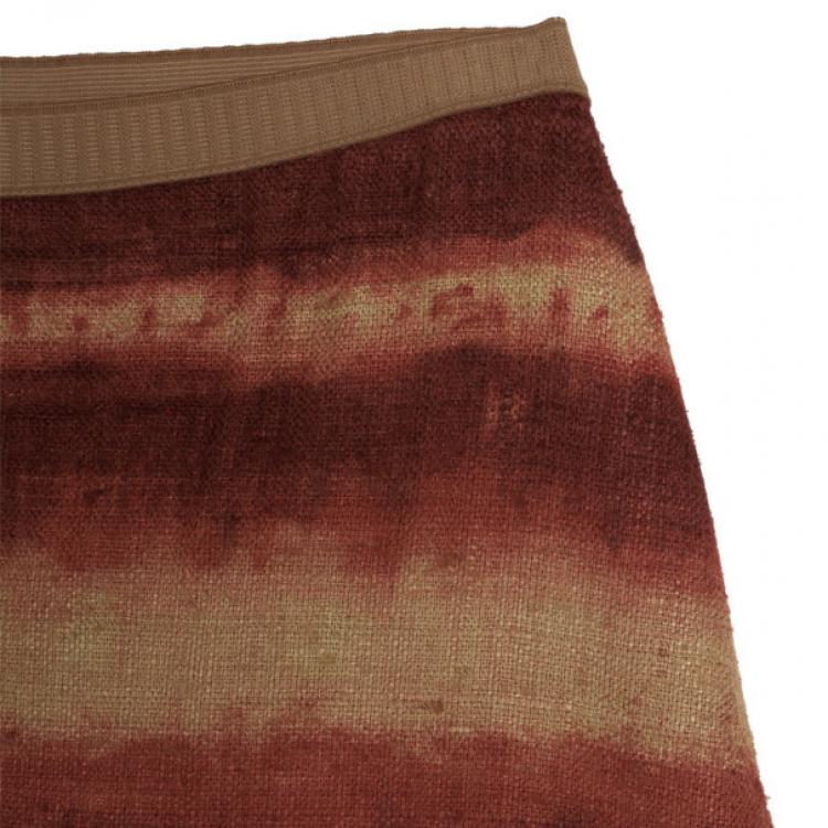 Pre Owned Prada Vintage Tie Dye Patterned Flare Skirt L