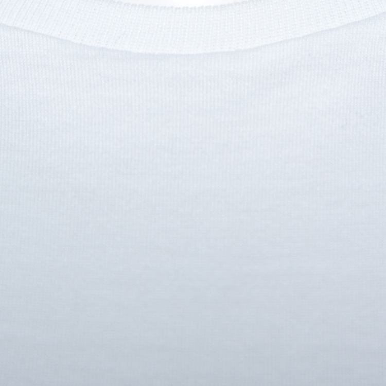 Pre Owned Prada White Cotton Crew Neck T-Shirt XS