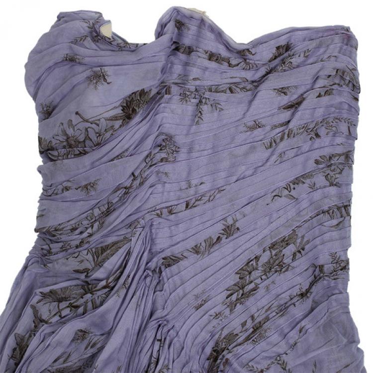 Pre Owned Prada Lilla Ruffle Cotton Dress M