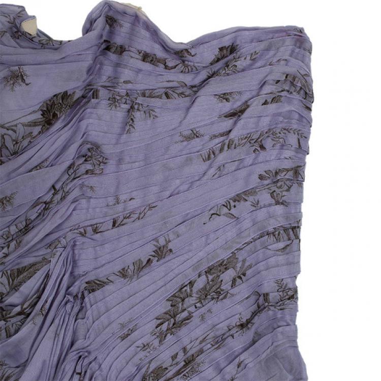 Pre Owned Prada Lilla Ruffle Cotton Dress M