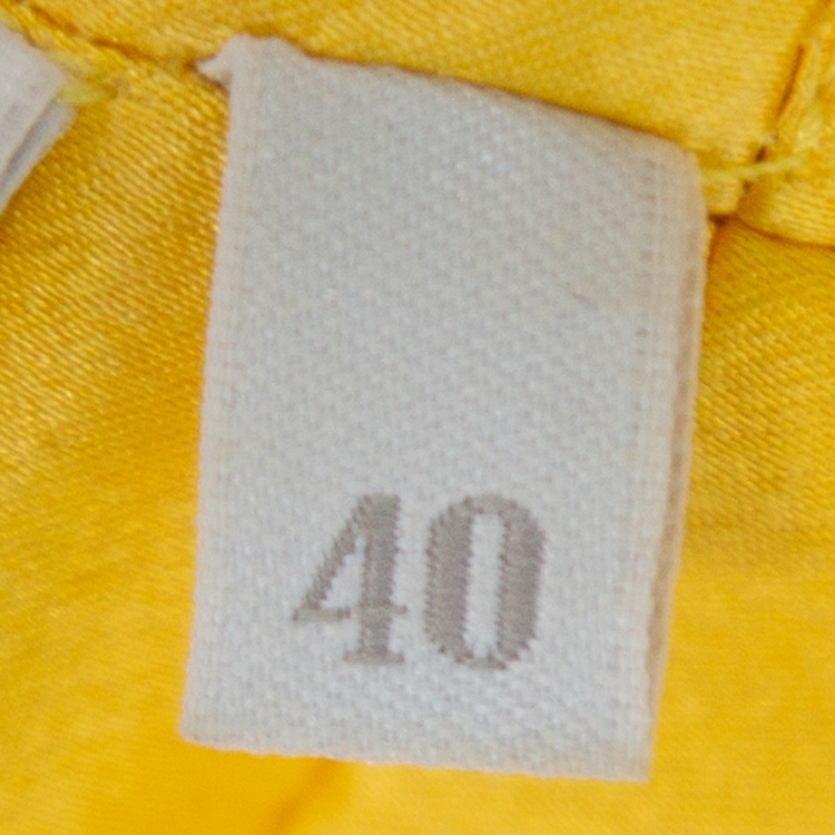 Pre Owned Prada Black & Yellow Wool & Silk Pleated Sleeveless Mini Dress S