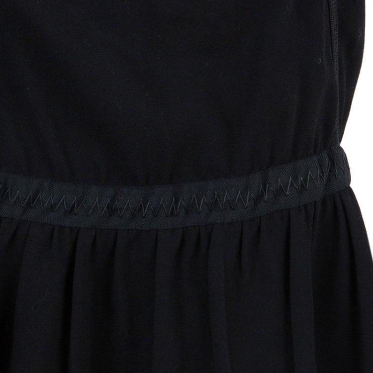 Pre Owned Prada Ruched Fit Flare Skirt S