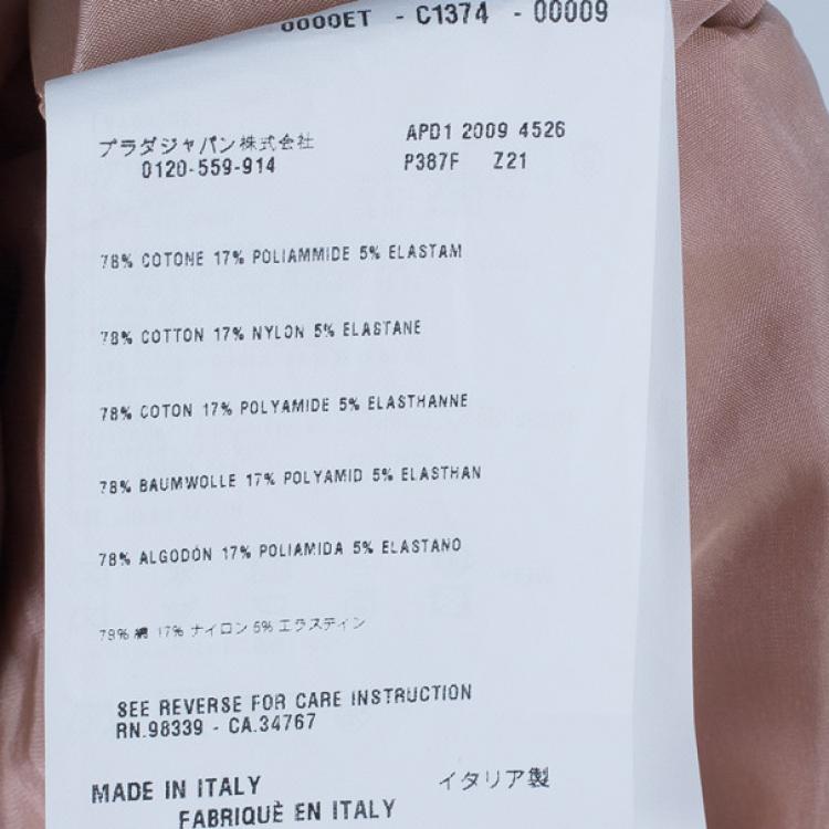 Pre Owned Prada Taffeta Pleated Knee-length Dress M