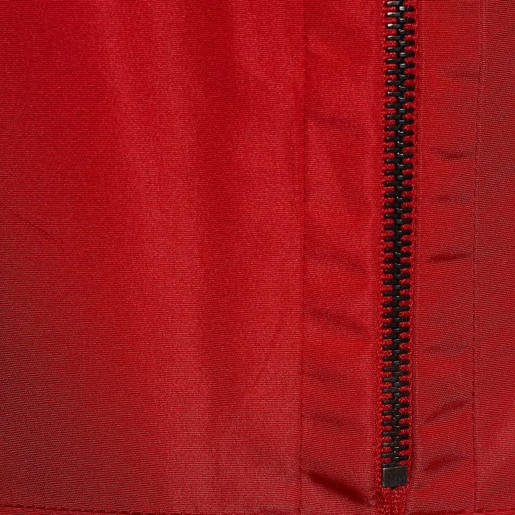 Pre Owned Prada Red Silk Blend Zip Front Dress M