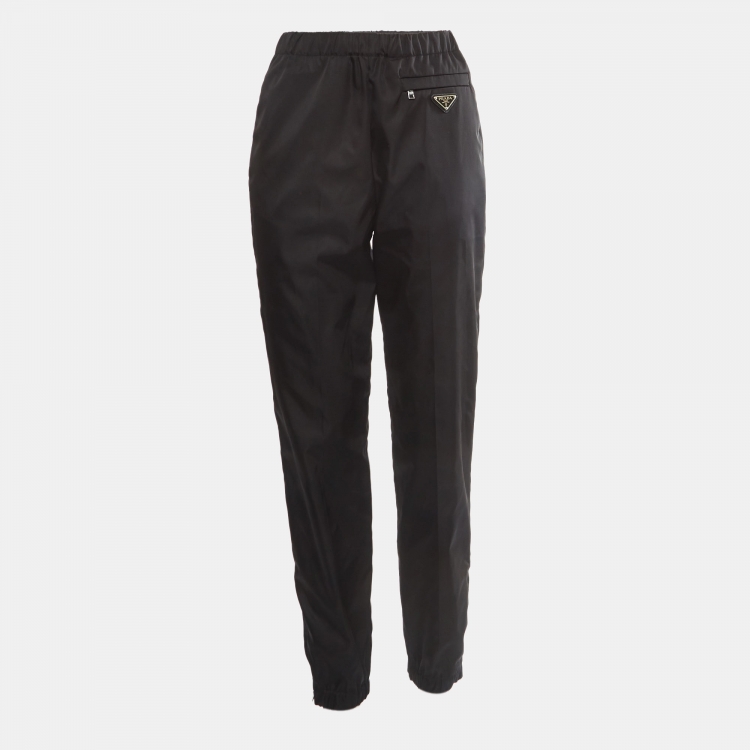 Pre Owned Prada Black Re-Nylon Gabardine Pants S