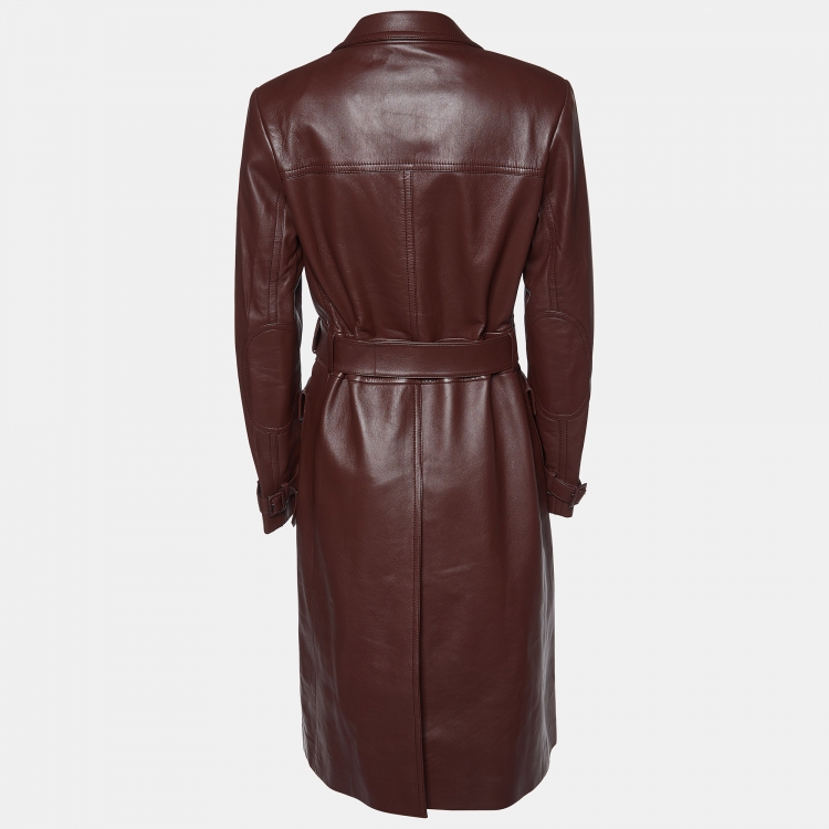 PRADA ダークブラウンベルト付きロングコート PRADA ダークブラウンベルト付きロングコート