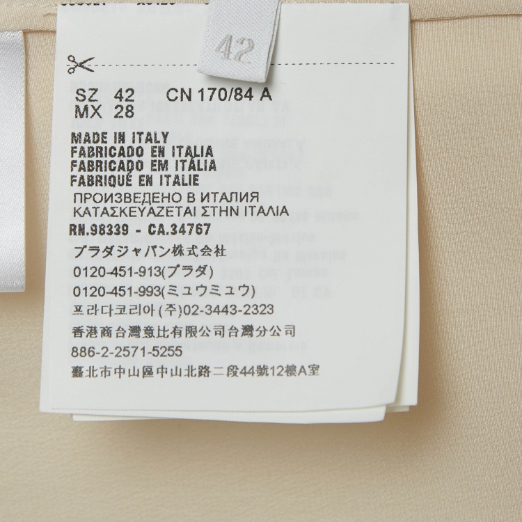 Pre Owned Prada Mint Green Pliseé Pleated Crepe A Line Dress M