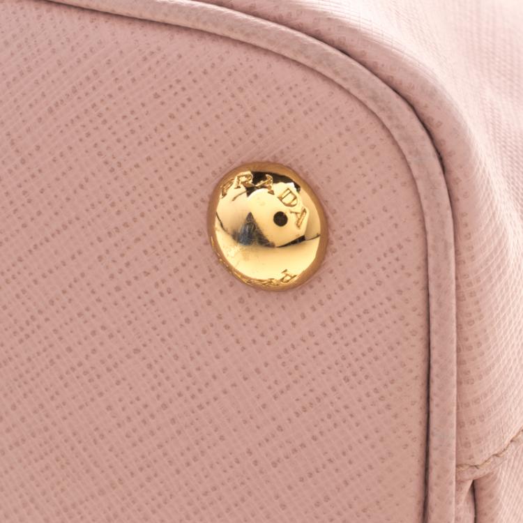 Pre Owned Prada Pastel Saffiano Lux Leather Small Promenade Top Handle Bag