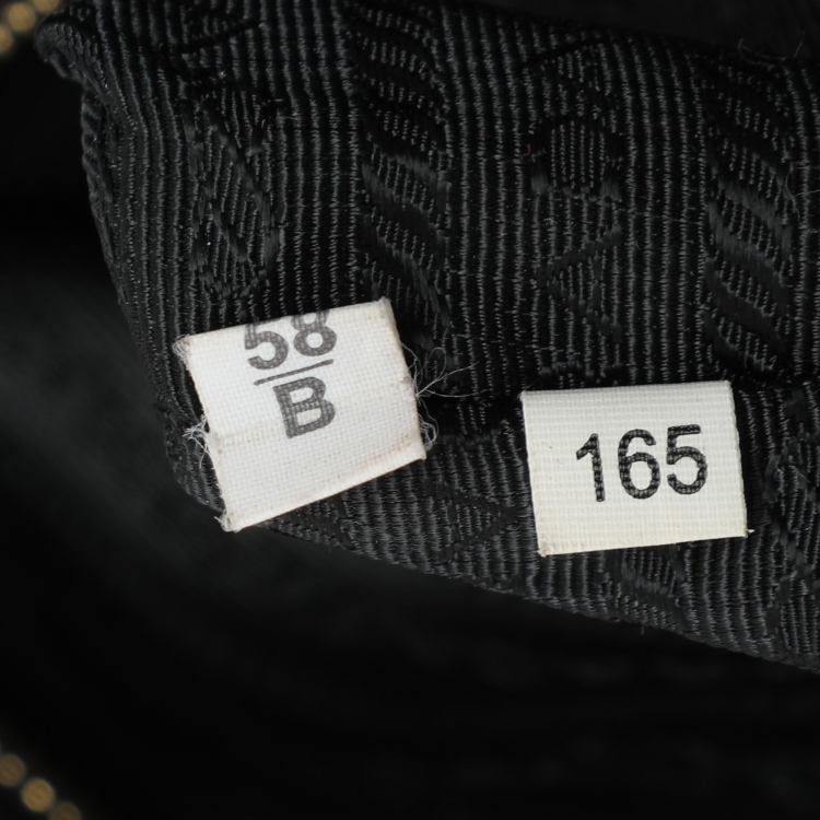 Pre Owned Prada Black Gaufre Nylon Satchel