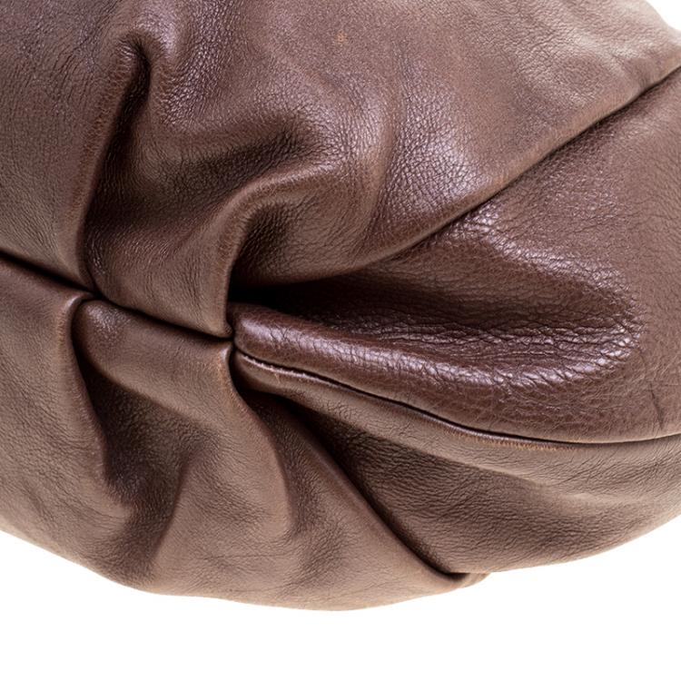 Pre Owned Prada Brown Ombre Leather Hobo