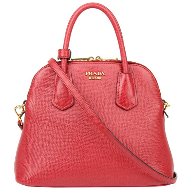Shop Prada Saffiano Leather Top Handle Bag
