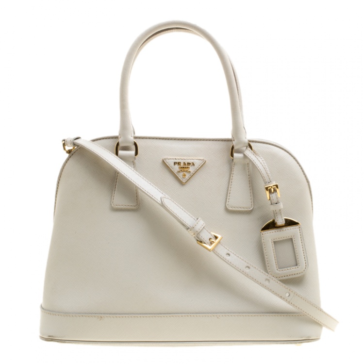 Prada Promenade Saffiano Leather Bag - White for Women