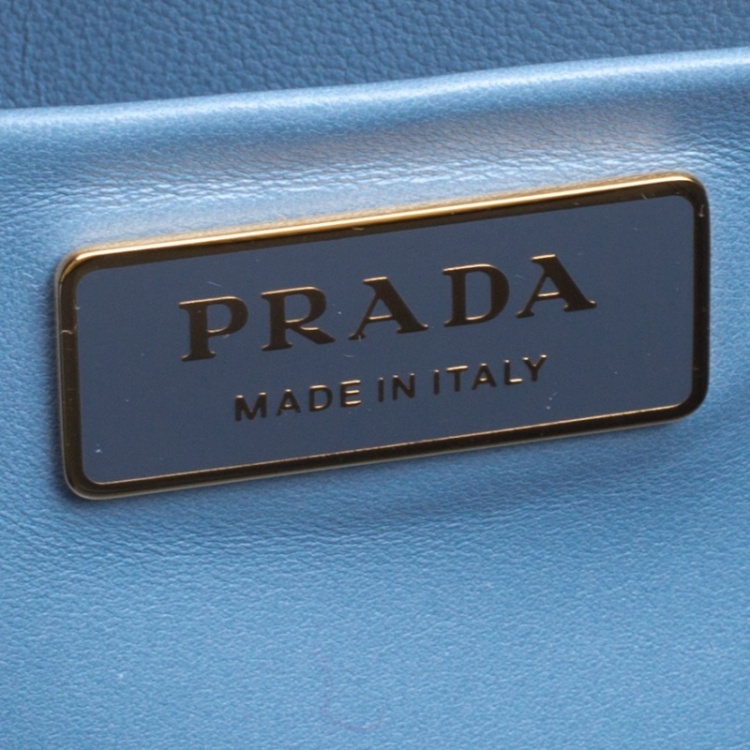 Pre Owned Prada Multicolor Rabbit Print Leather Top Handle Bauletto Bag