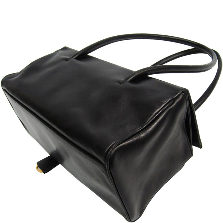 مملوكة مسبقًا Prada Nero Nappa Leather Satchel Bag