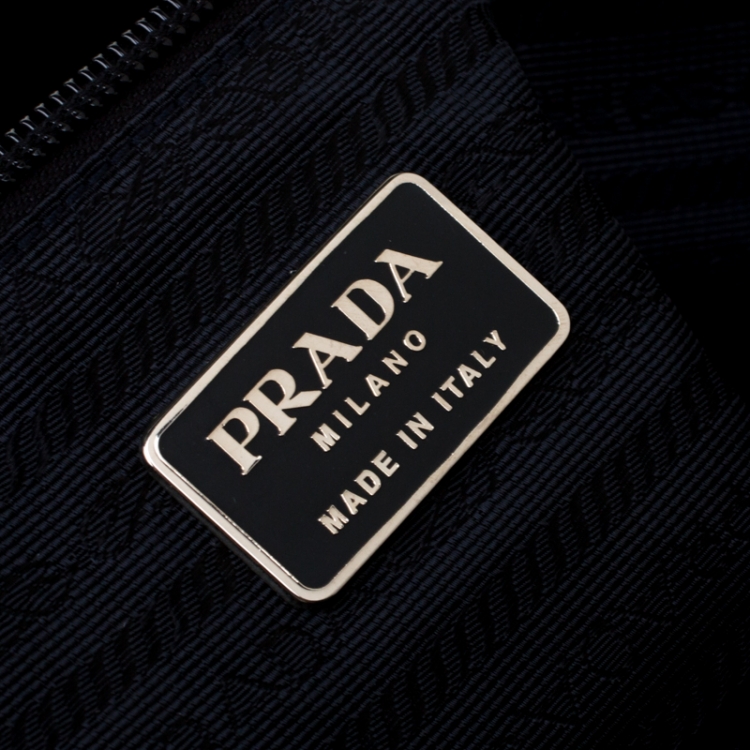 Pre Owned Prada Blue Nylon Messenger Bag