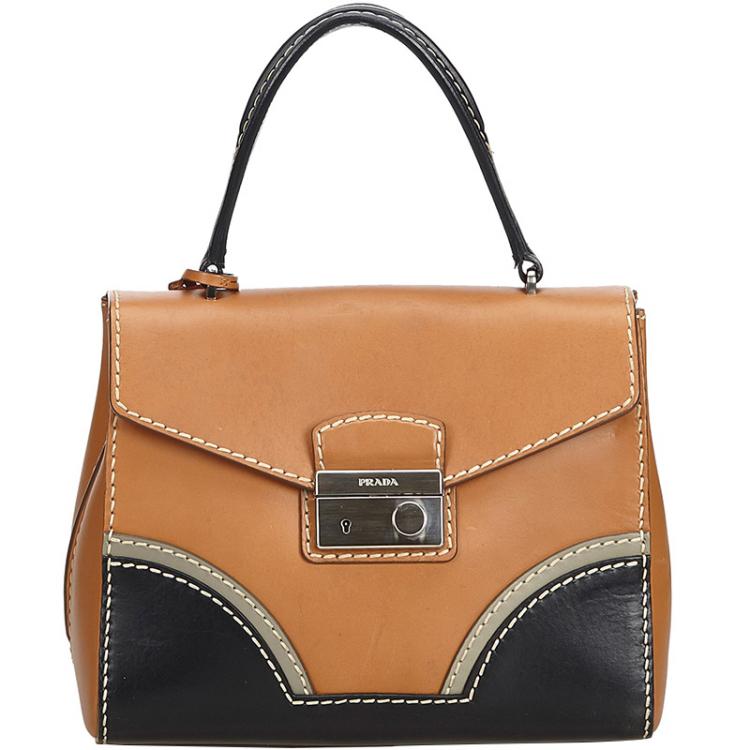 Prada Brown Leather Everyday Bag Prada | TLC