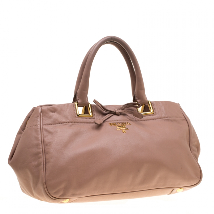 Prada Blush Pink Leather Shopper Top Handle Bag Prada | TLC