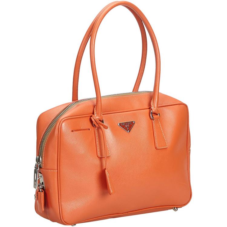 leather bauletto bag prada