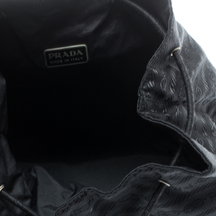 Nylon Bucket Bag in Black - Prada